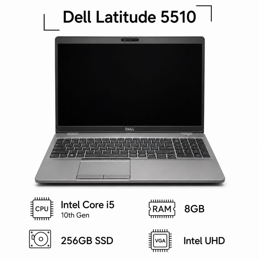 لپ تاپ استوک Dell Latitude 5510 Core i5 نسل دهم