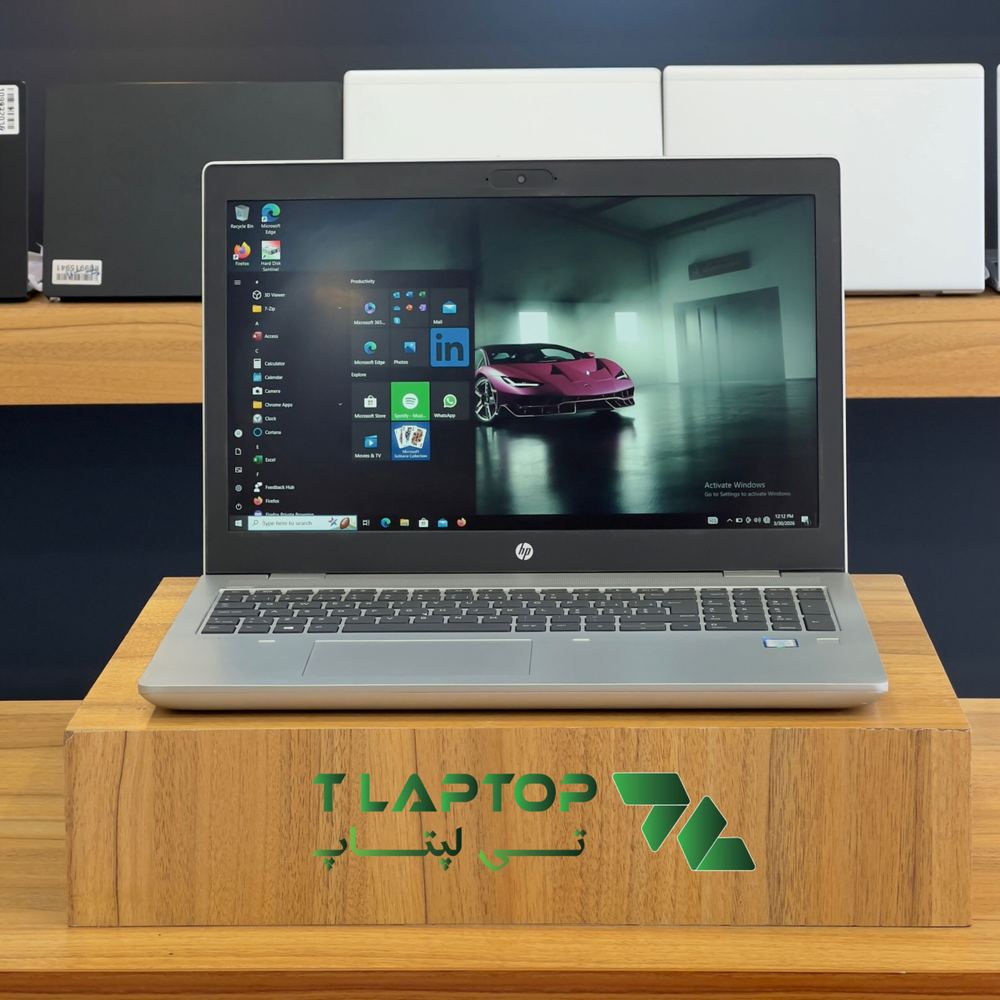 لپتاپ اچ پی 650 جی 4 laptop hp 650 g4 cpu i5-7200u ram 8GB ssd 256GB gpu intel uhd