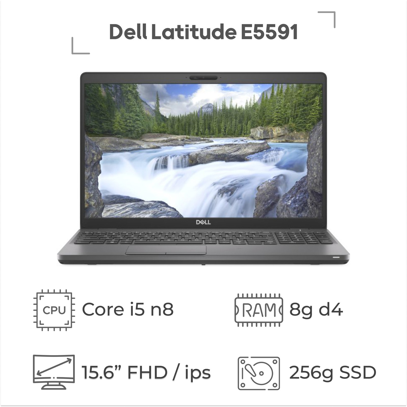 لپ تاپ استوک Dell Latitude 5591 پردازنده i5 نسل 8 (سری H)