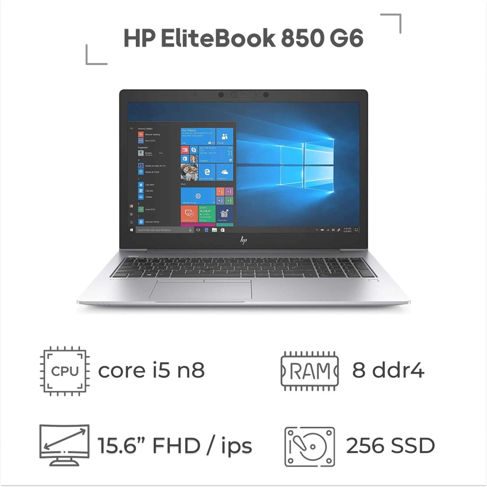 لپ تاپ استوک HP EliteBook 850 G6 پردازنده i5 نسل 8