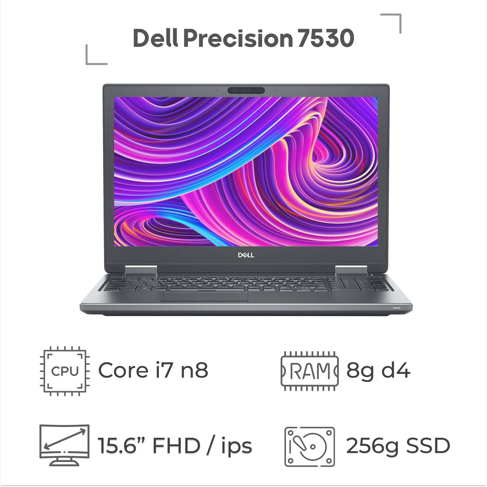 لپ تاپ استوک Dell Precision 7530 پردازنده i7 نسل 8