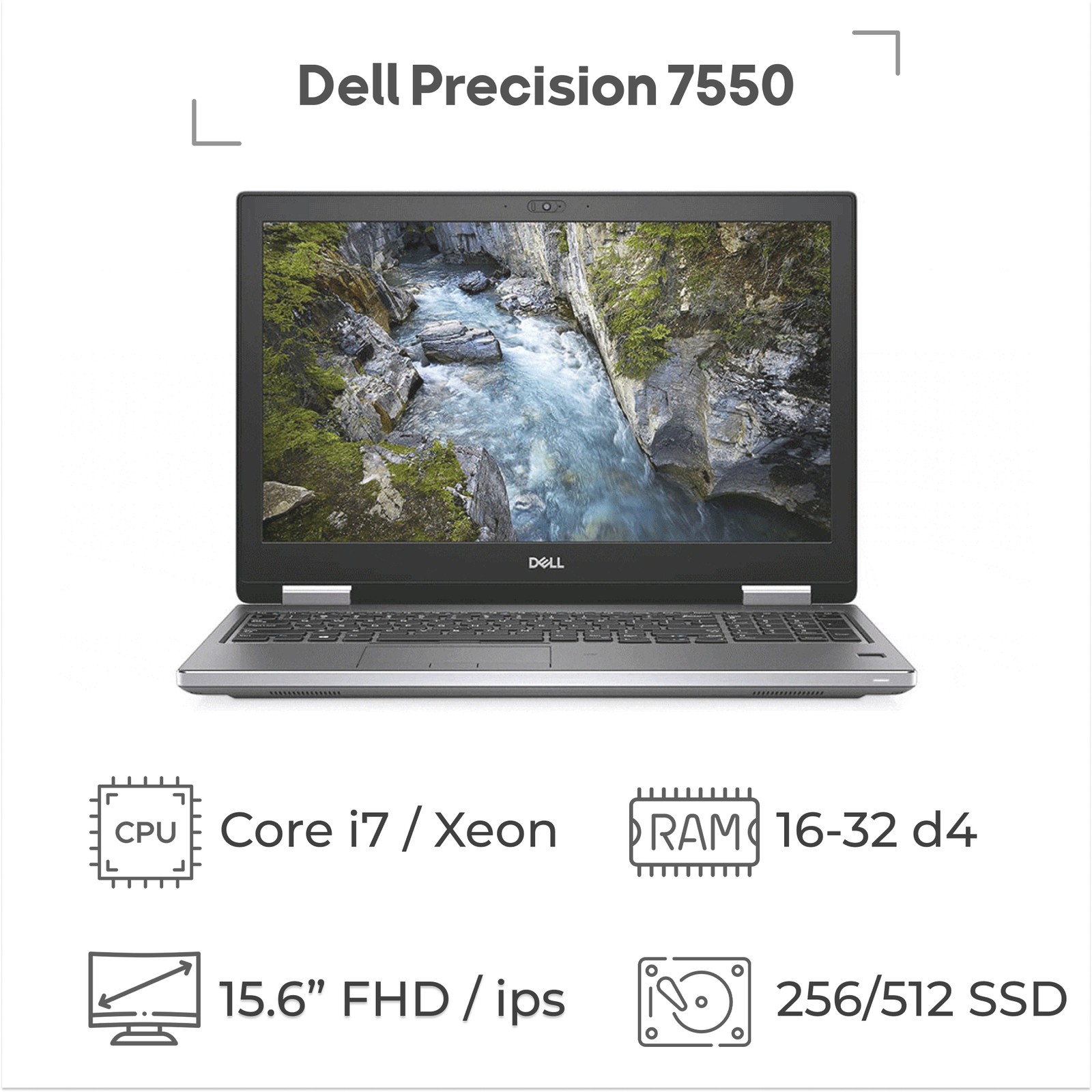 لپ تاپ استوک Dell Precision 7550 (نسل 10)