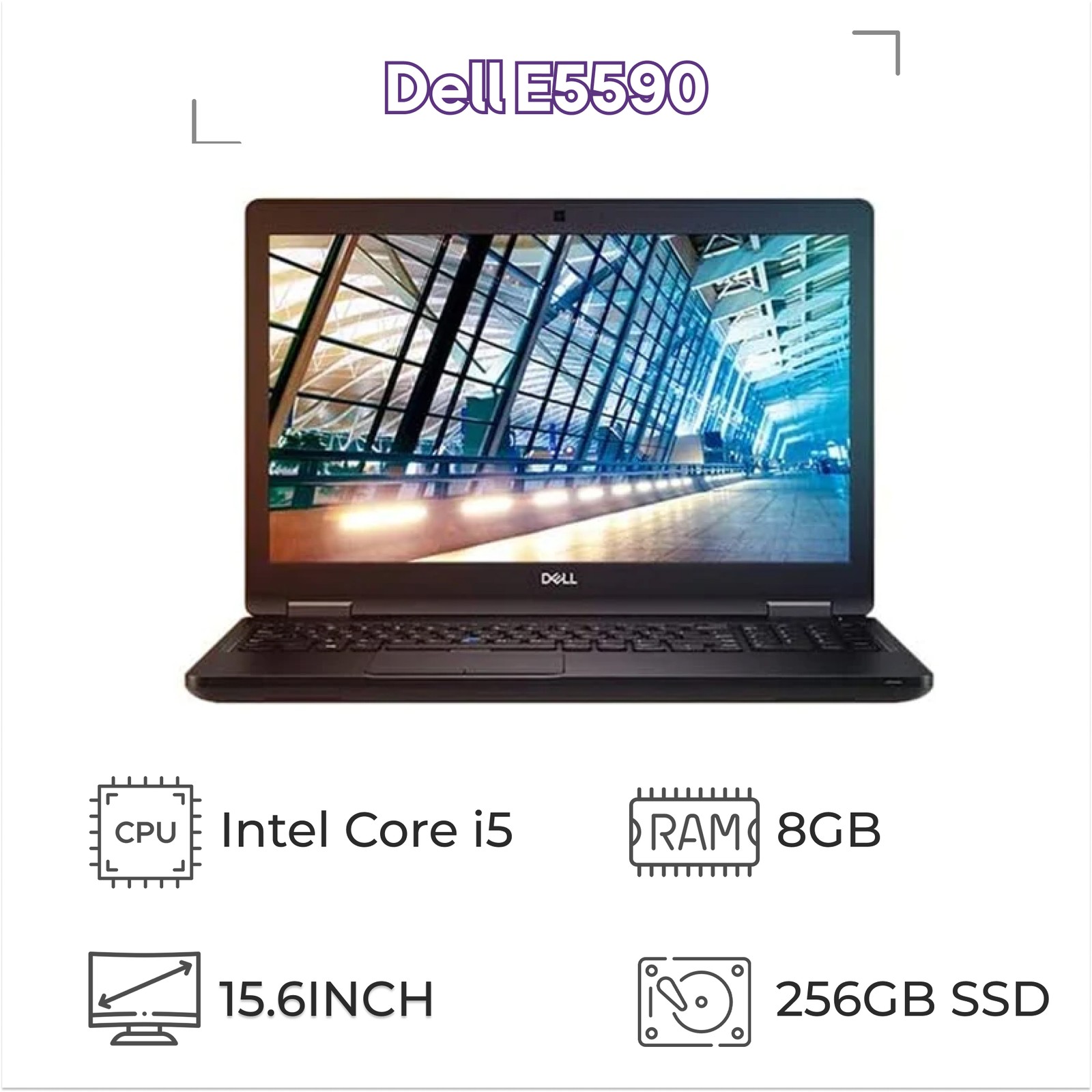 لپ تاپ استوک Dell E5590 پردازنده i5 نسل 8