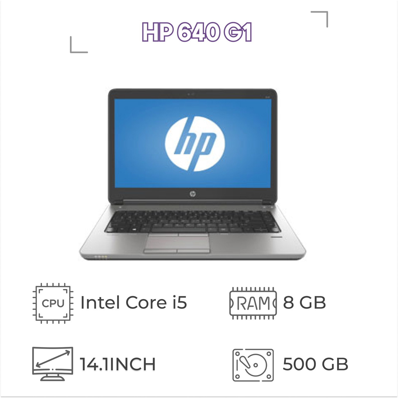 لپ تاپ استوک HP 640 G1 پردازنده i5 نسل 4