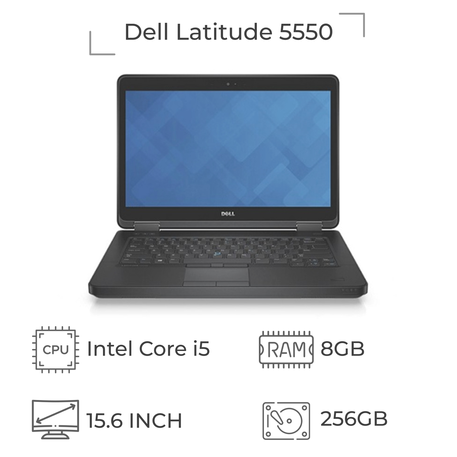 لپ تاپ استوک Dell E5550 پردازنده i5 نسل 5