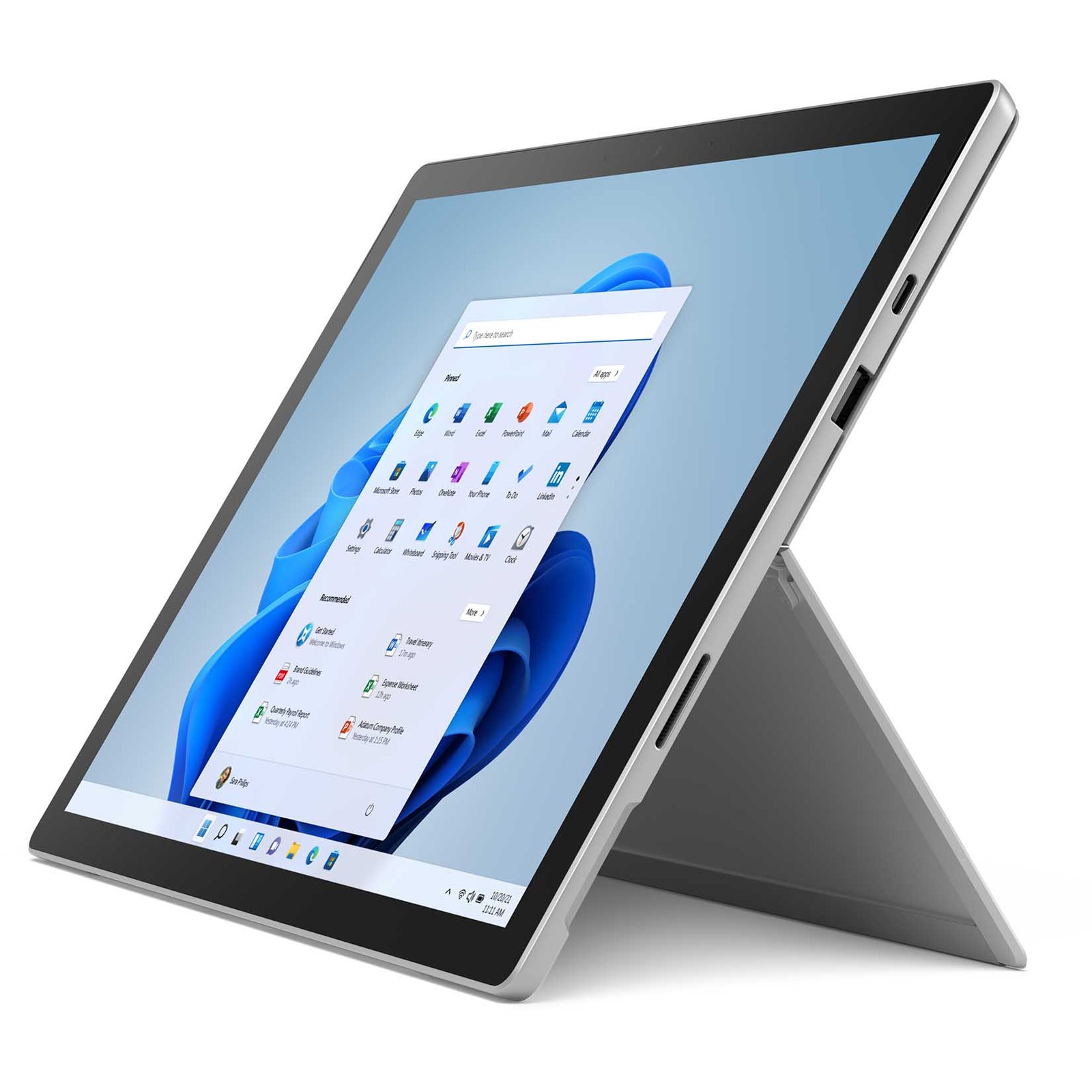 مایکروسافت سرفیس پرو 7 مدل Microsoft Surface Pro 7 Core i7-1065G7 16GB 256GB SSD به همراه کیبورد و شارژر i7 | 16 | 256 Microsoft Surface Pro 7 Core i7-1065G7 16GB Ram 256GB SSD M.2 - Silver And Black Color | with Keyboard and Charger