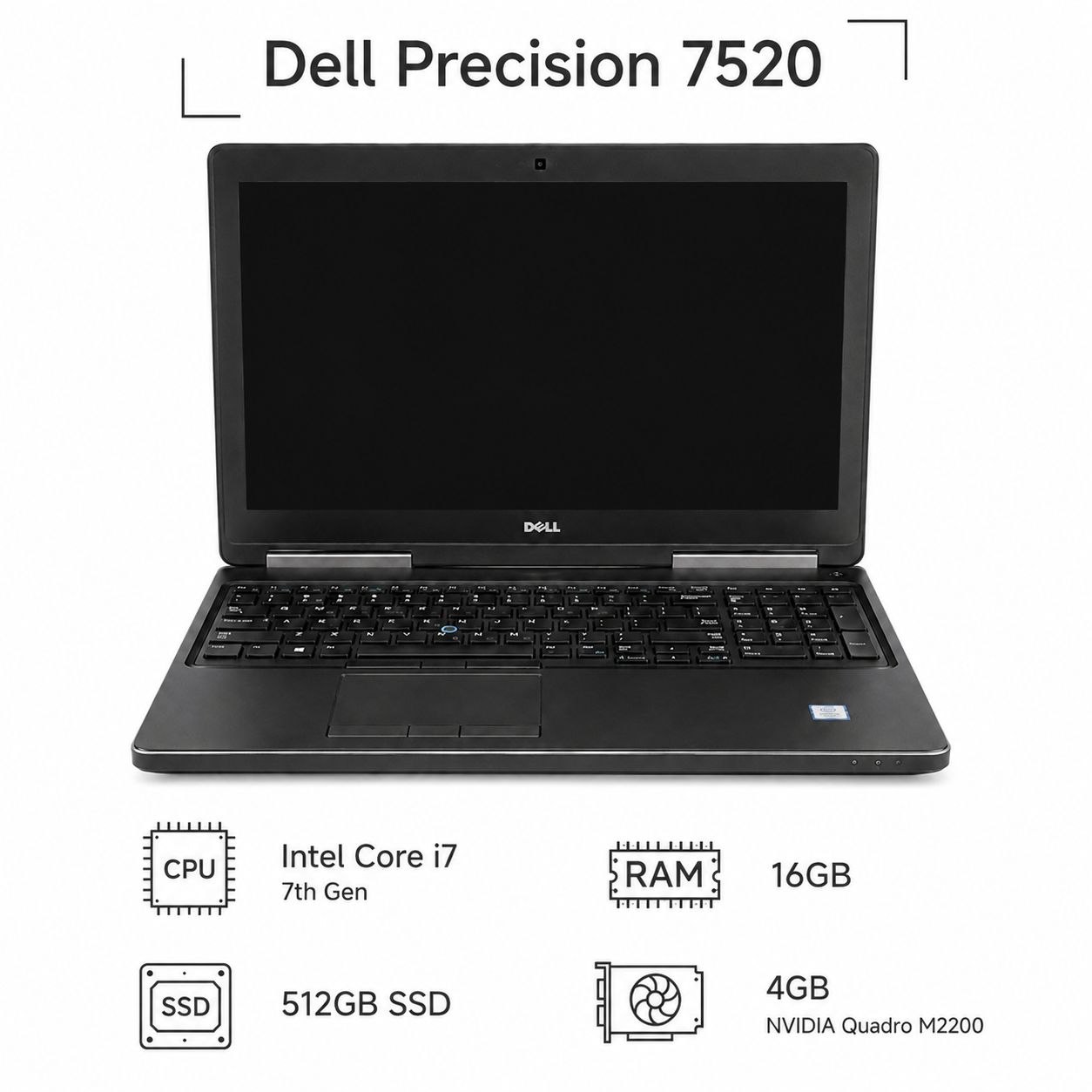 لپ تاپ استوک DELL 7520 نسل7 /i7