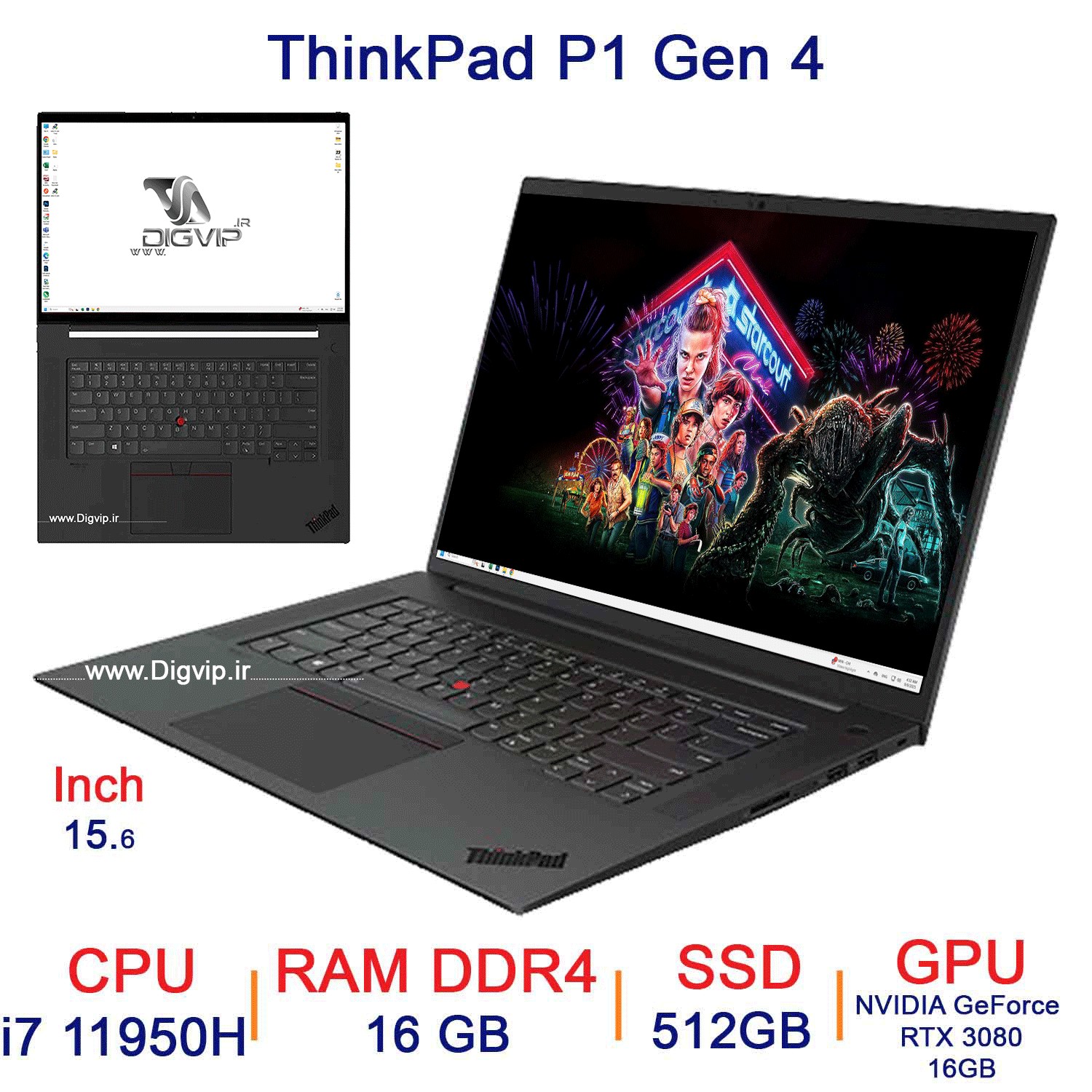 لپ تاپ استوک Lenovo Thinkpad P1 Gen4 i7