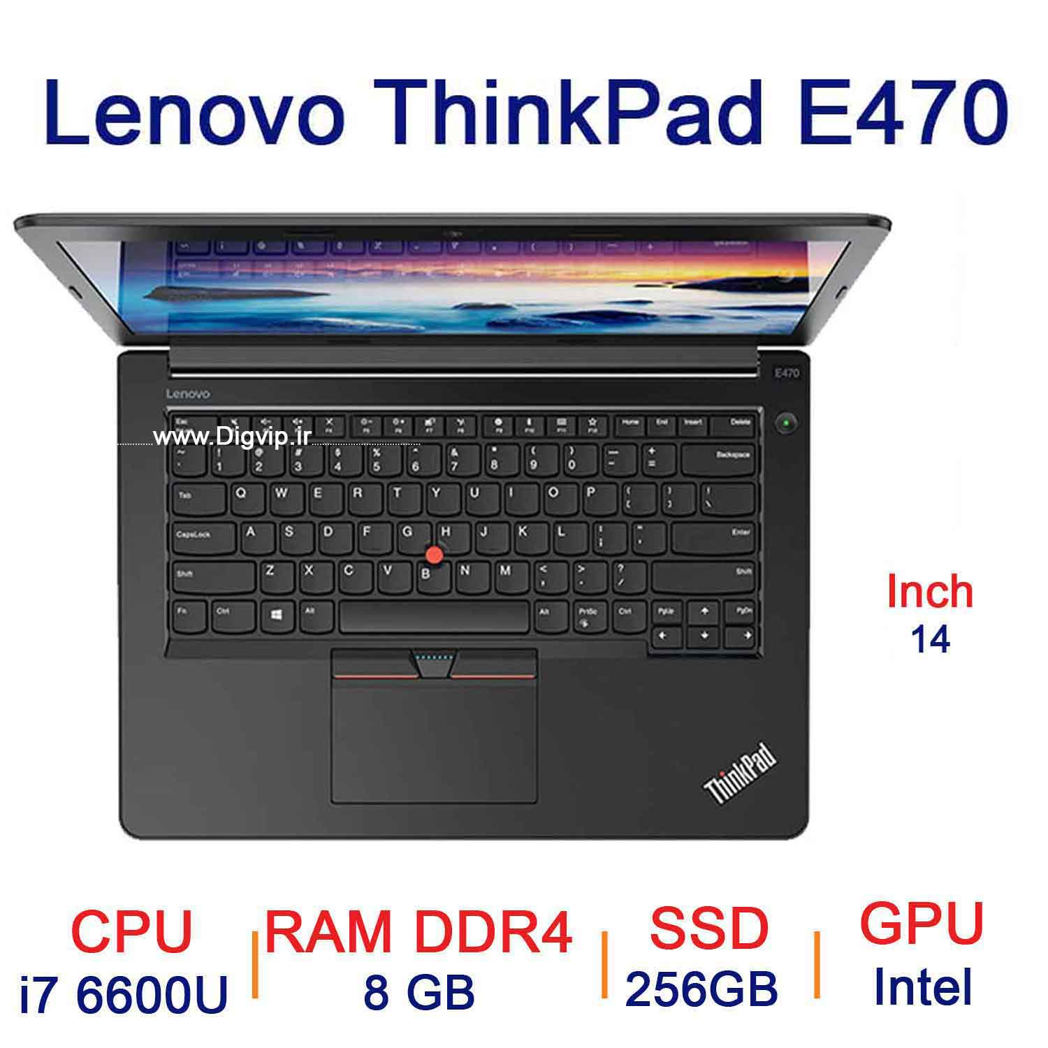 لپ تاپ استوک Lenovo ThinkPad E470 i7