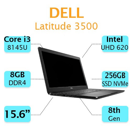 لپ تاپ استوک دل مدل Latitude 3500 i3-8/8/256