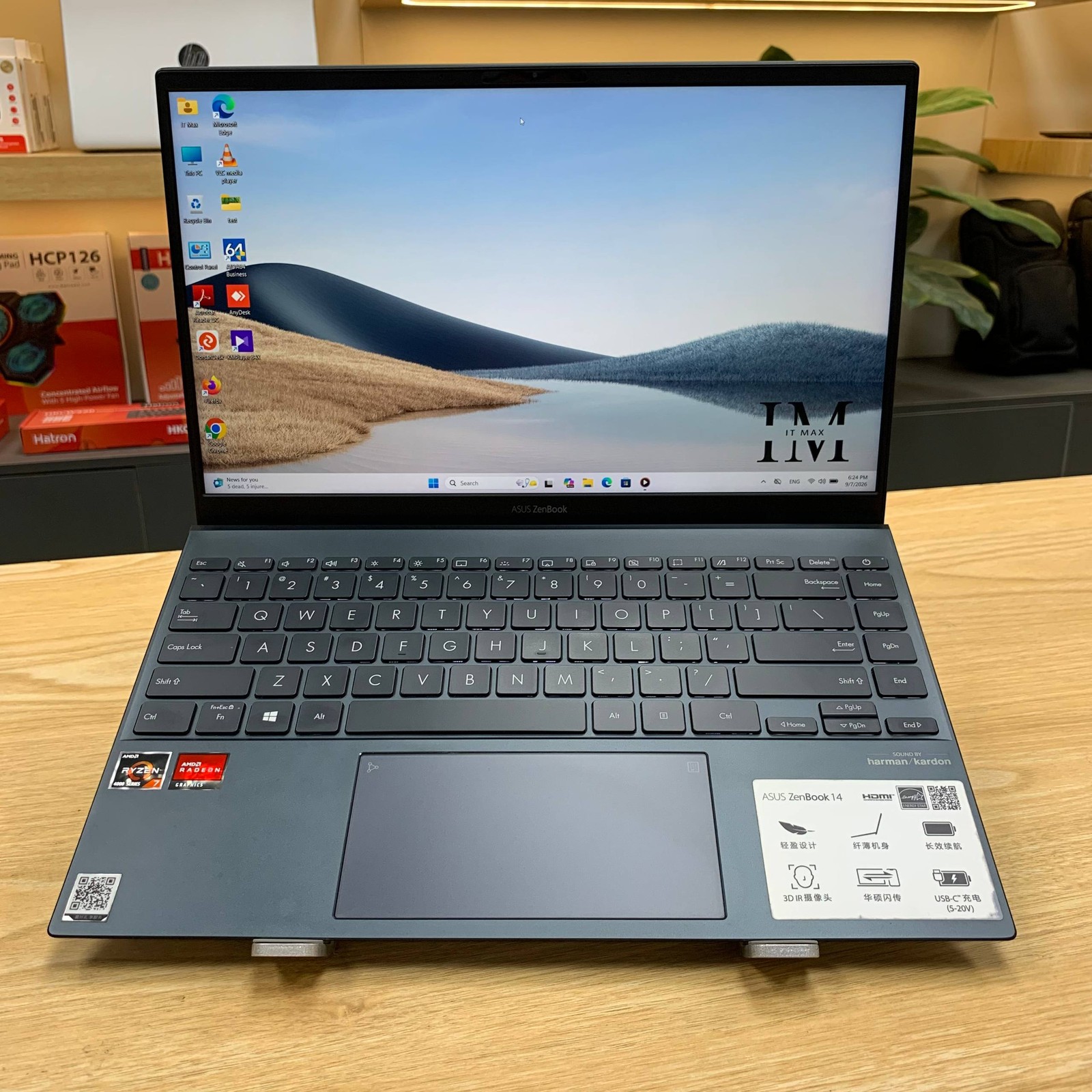 لپ تاپ ایسوس مدل Asus Zenbook 14 ux425Ia Amd ryzen 7 4700u 16GB 512SSD - آی تی مکس