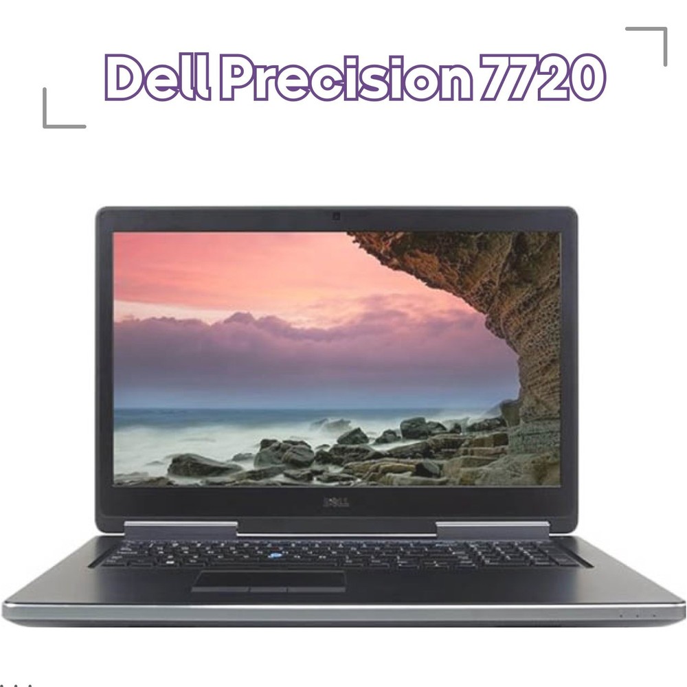 لپتاپ دل پرسیژن Dell precision 7720 Core i7-6th Ram 16 SSD 512 GPU Quadro M1200 4GB 17 Inch استوک