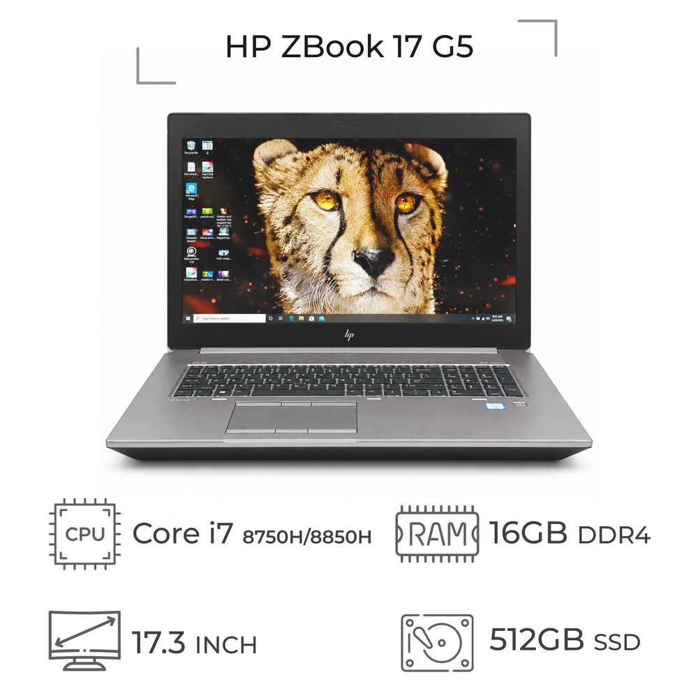 لپ تاپ استوک HP ZBook 17 G5 پردازنده i7 نسل 8 گرافیک 6 گیگابایت