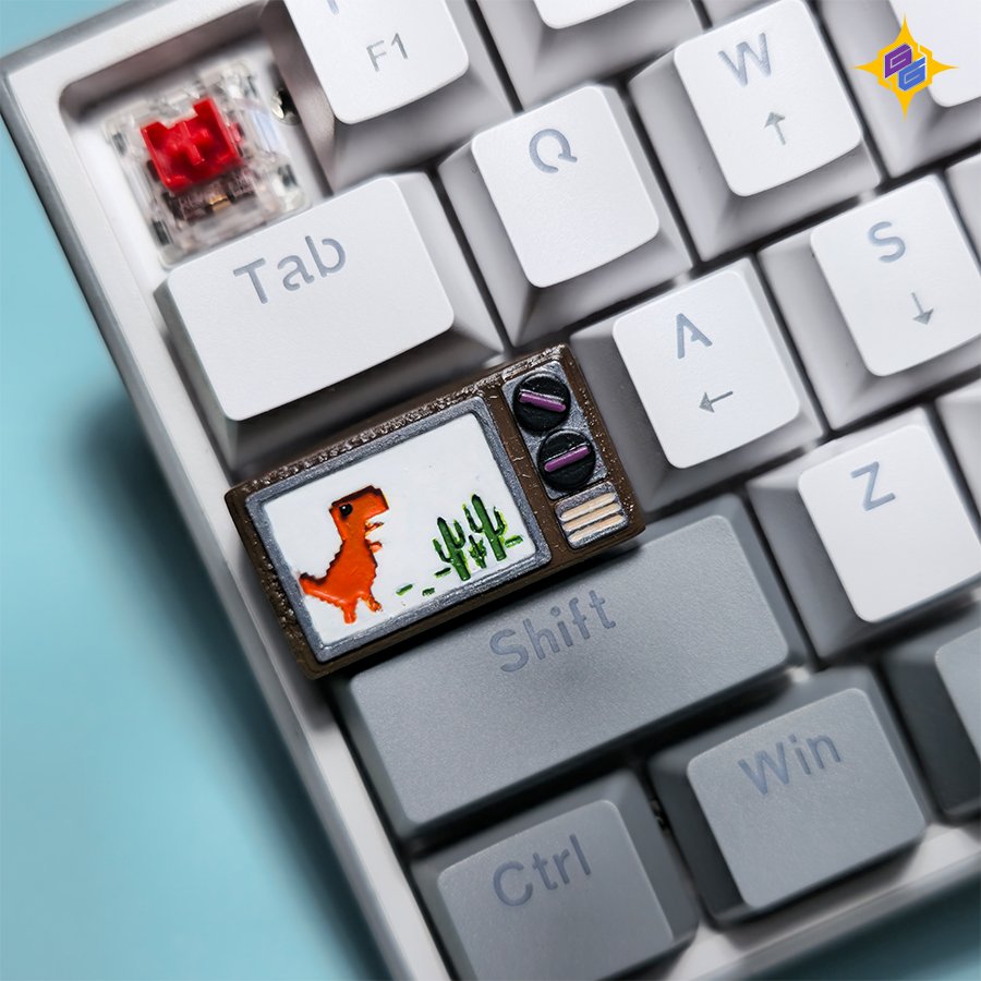 کیکپ کیبورد مکانیکال طرح تلویزیون کروم Chrome TV Keycap