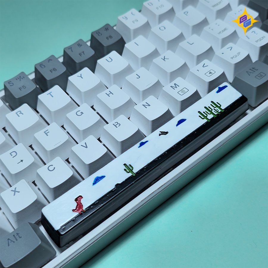 کیکپ کیبورد مکانیکال طرح دایناسور کروم Chrome dinosaur Keycap