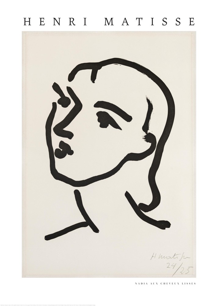 Matisse - Nadia Aux Cheveux Lisses تابلو