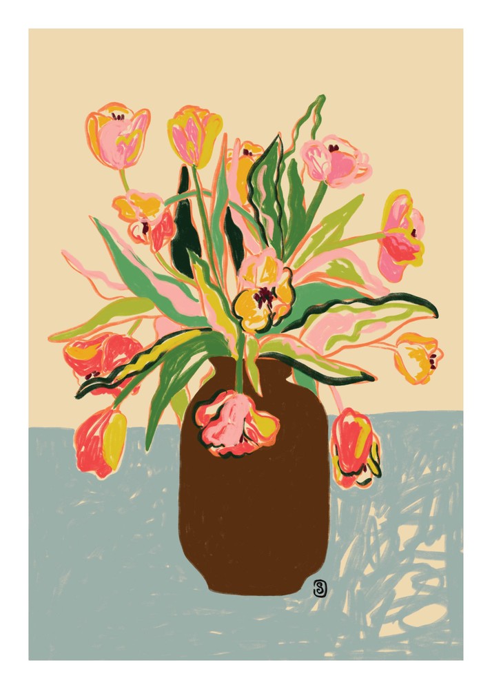 Sandra Poliakov - Tulip Vase تابلو