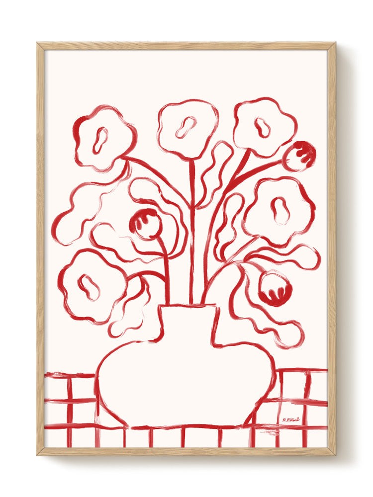 Red Silhouette Poppies — Madelen تابلو