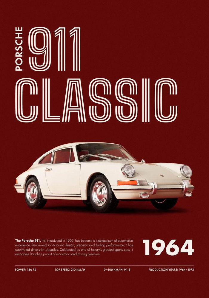 911 Classic Red Print تابلو