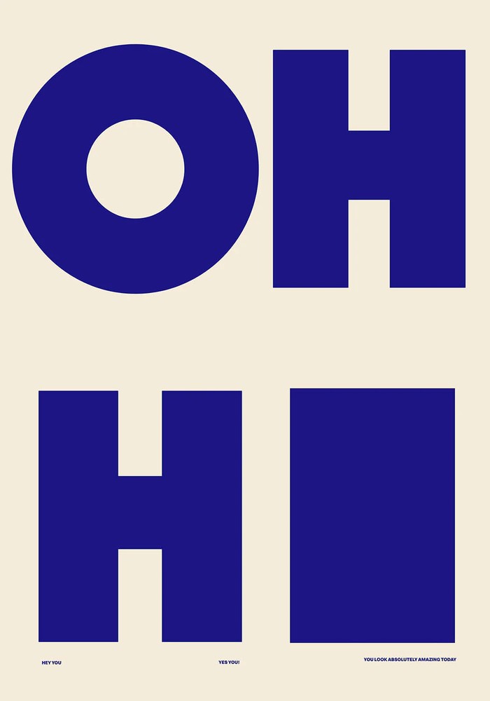 OH HI blue تابلو