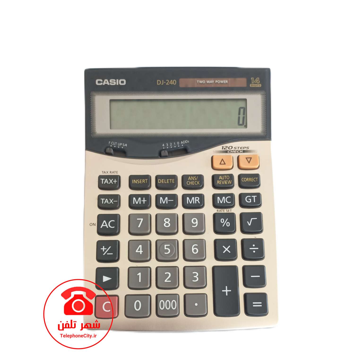 ماشین حساب کاسیو Casio DJ-240، سرویس شده، سری قدیم، کارکرده، کد 2