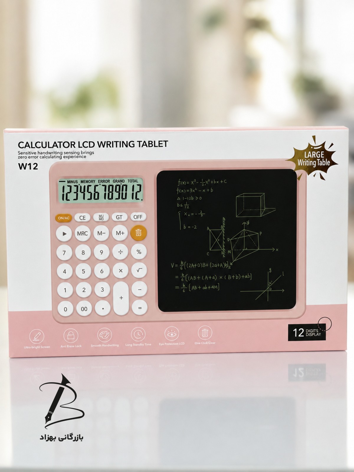 ماشین حساب LCD تبلتی W12 با صفحه نوشتاری