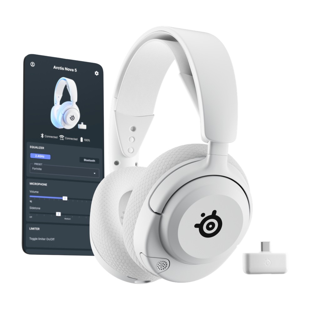 هدست SteelSeries Arctis Nova 5P Wireless White