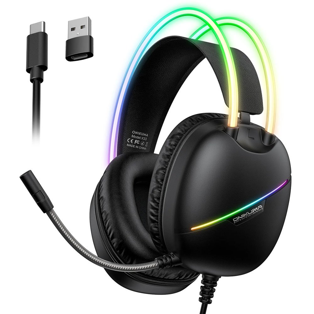 هدست اونیکوما ONIKUMA X33 BLACK GAMING باسیم ONIKUMA X33 BLACK GAMING