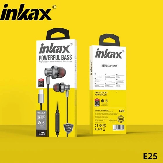 هندزفری سیمی اینکاکس تایپ سی inkax E25
