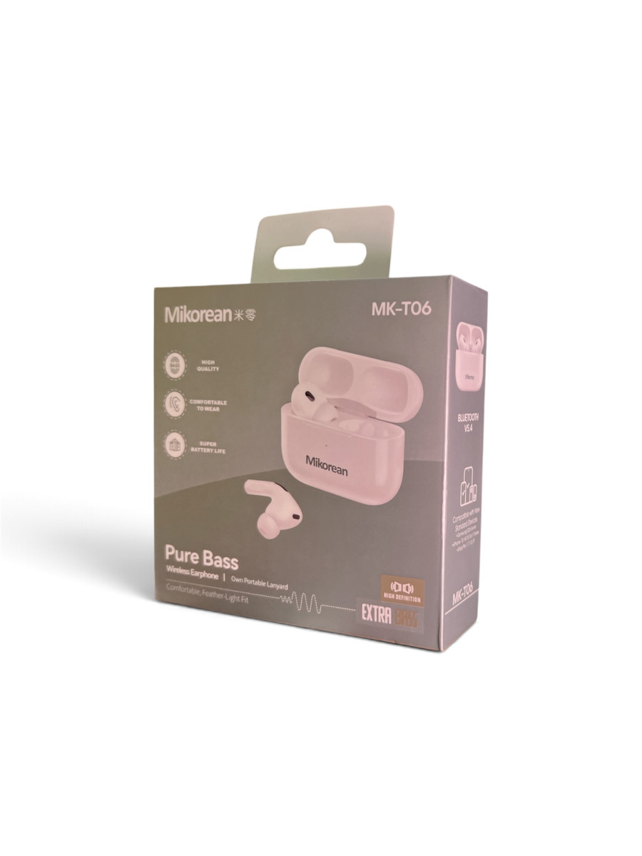 ایرپاد Mikorean MK-T06 | بلوتوث 5.4، صدای Extra Bass و شارژدهی 8 ساعت