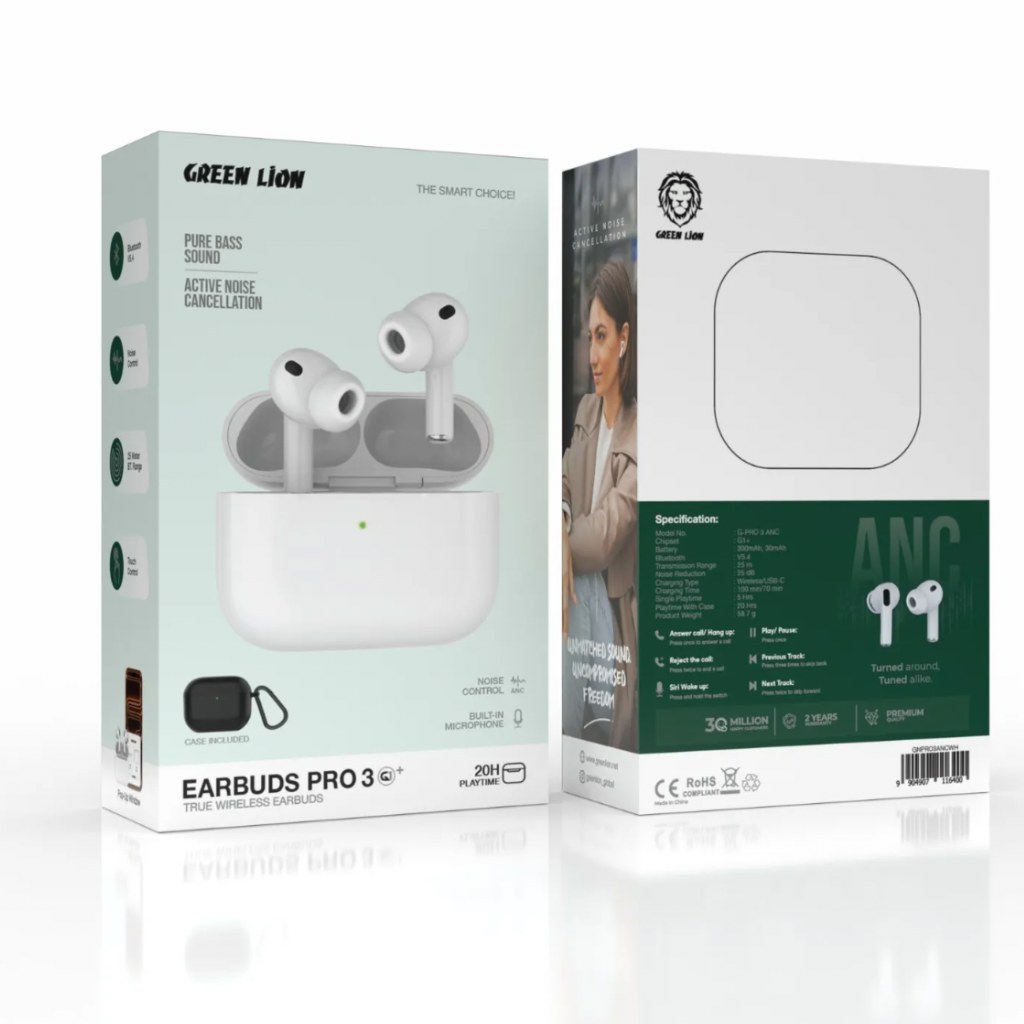GREEN EARBUDS PRO3 G1+ANC ایرباد