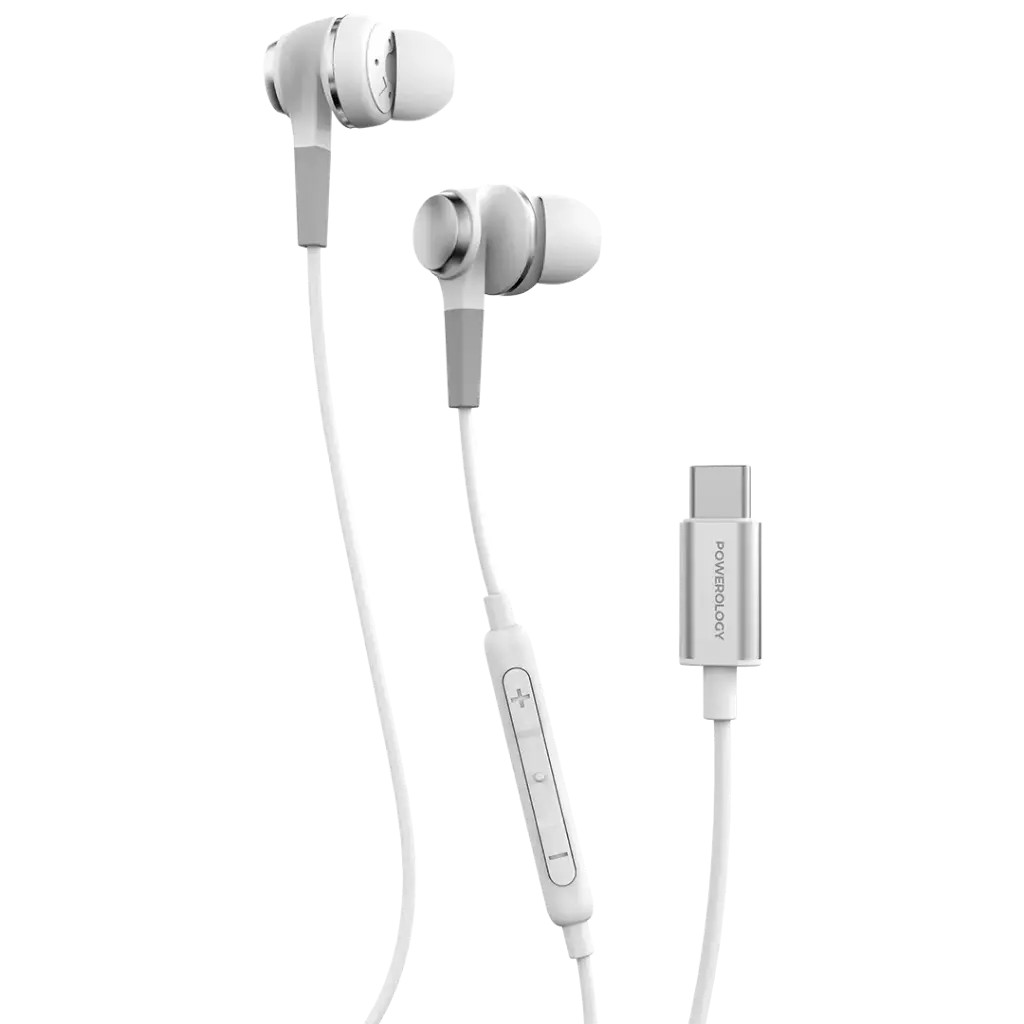 هدفون استریو پاورولوژی Type-C مدل PWTYPECWH