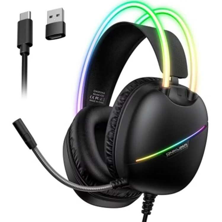 Onikuma X33 RGB Gaming Headset – Black