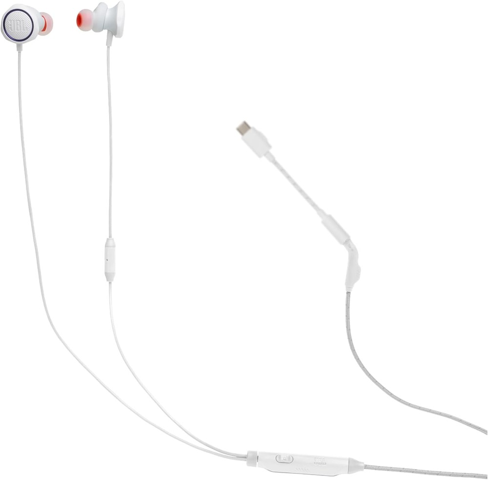 هدست گیمینگ JBL سیمی سفید مدل Quantum 50 USB-C