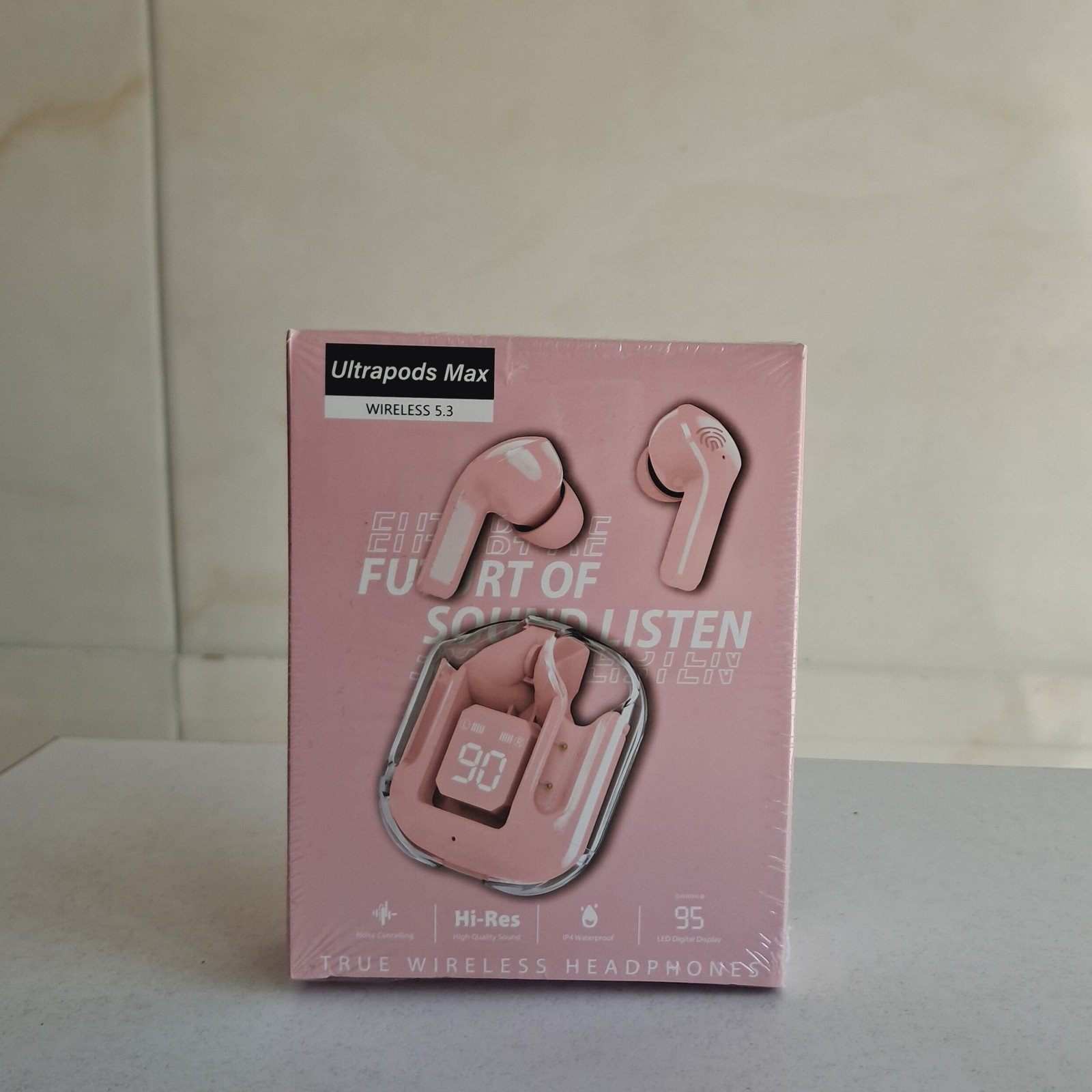 ایرپاد طرح Ultrapods max رنگ صورتی