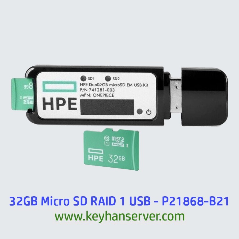 HPE 32GB Micro SD RAID 1 USB Boot Drive P21868-B21 | خرید کارت حافظه سرور HPE | کیهان سرور