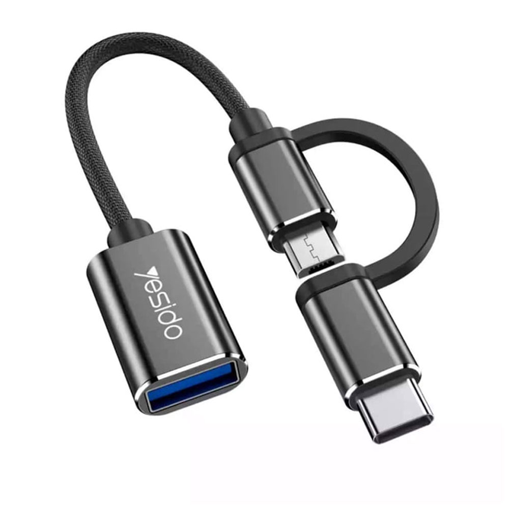 تبدیل OTG یسیدو Yesido GS02 Type-C/MicroUSB To USB OTG Converter