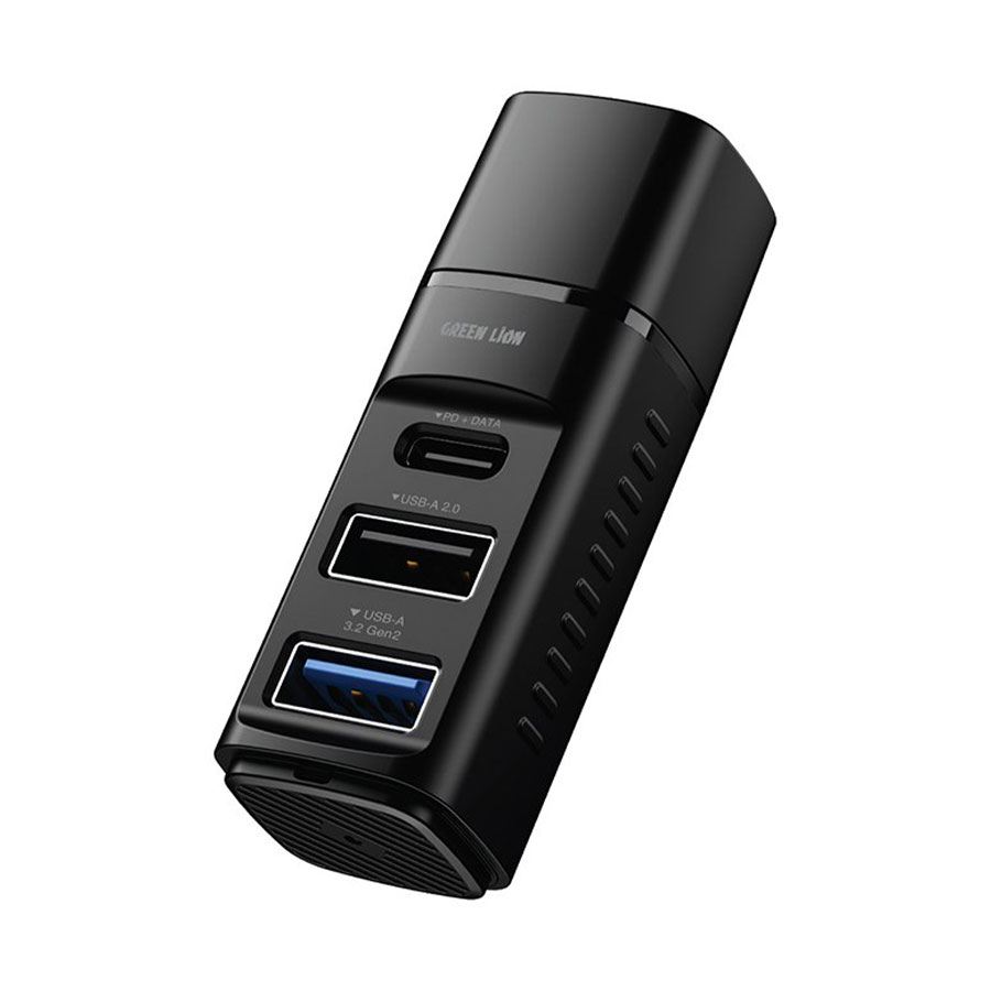 داک هاب 3 پورت تایپ سی گرین لاین Green Lion USB-C 3 In 1 Dock GHB-12