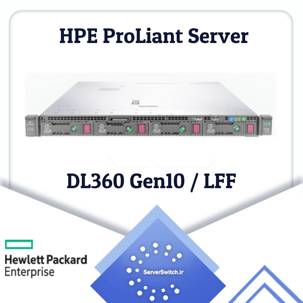 سرور HPE DL۳۶۰ Gen۱۰ ۴LFF NC CTO Server P۱۹۷۶۸-B۲۱