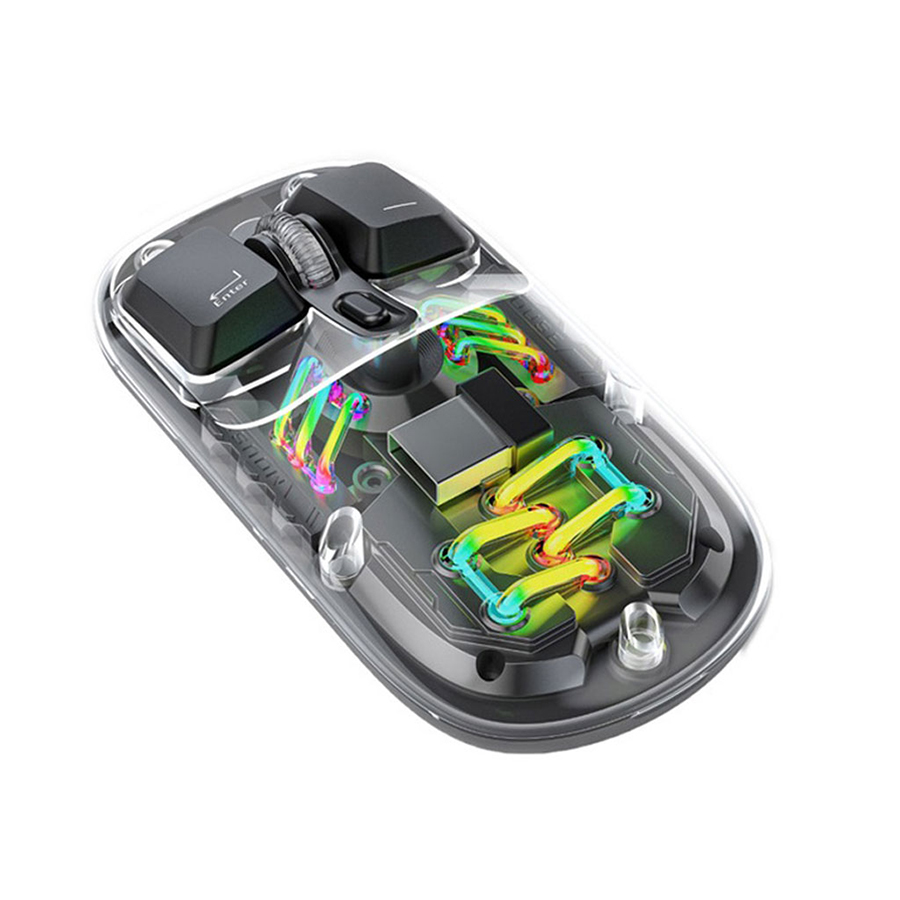 موس بلوتوث شفاف پرودو Porodo Transparent Mouse Dual Mode