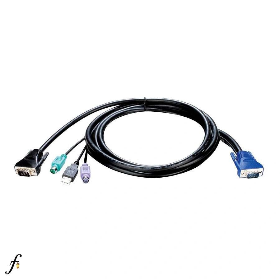 کابل KVM دی لینک مدل KVM-401 طول 1.8 متری PS2,VGA