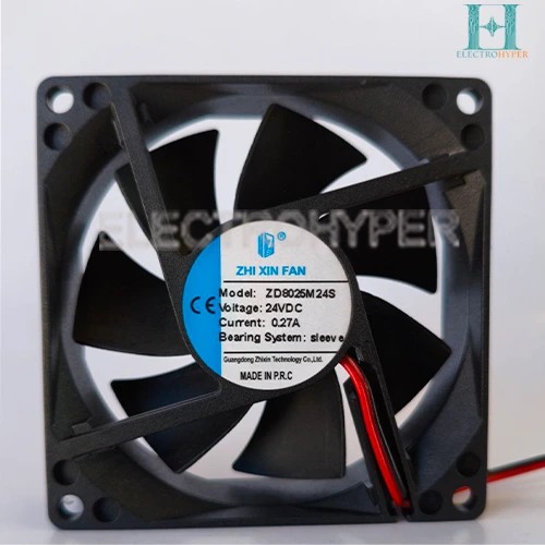 فن 8x8x2.5 دو سیم ZHIXIN 24vDC
