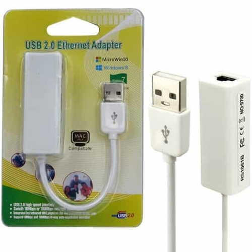 تبدیل USB2.0 به LAN RJ45 سرعت 10/100 ا USB to LAN Ethernet Adapter