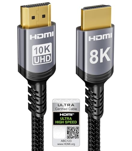 Sniokco 10K 8K HDMI 2.1 Cable 1.5M دارای گواهینامه 48Gbps