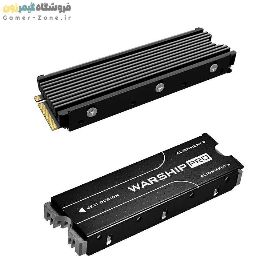 هیتسینک و خنک کننده حافظه SSD اینترنال مناسب کامپیوتر و PS5 مدل JEYI Warship Pro (Gen.1) PC/PS5 M.2 SSD Heatsink Cooler