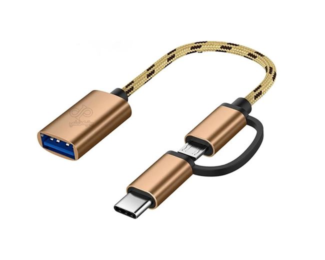 تبدیل OTG دو کاره Type-C & Micro USB