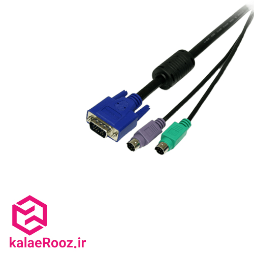 کابل مانیتورینگ و PS2 سوئیچ KVM
