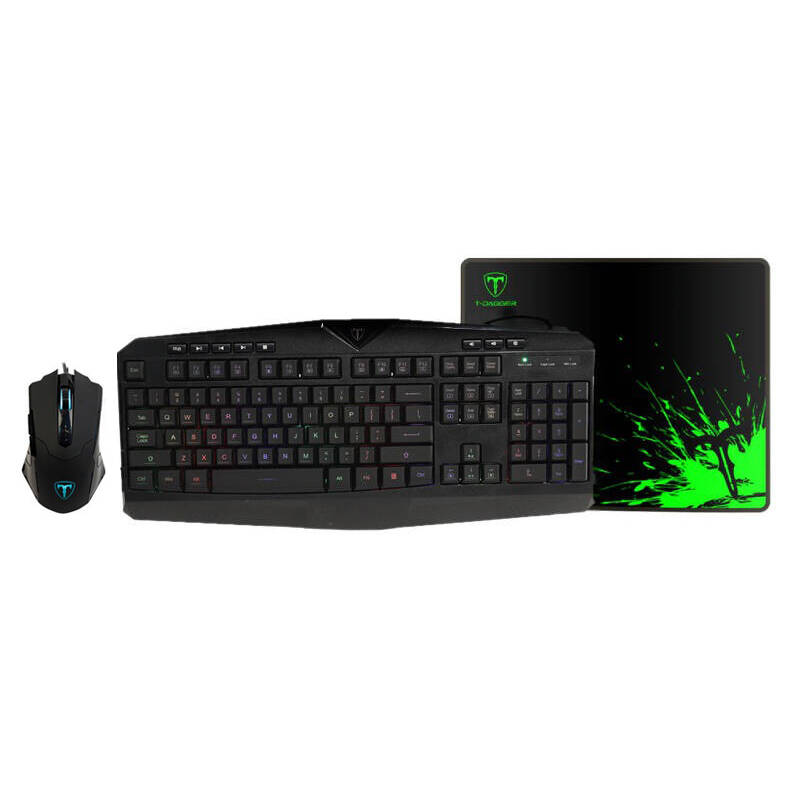 ماوس و کیبورد گیمینگ T-DAGGER T-TGS006 + پد موس