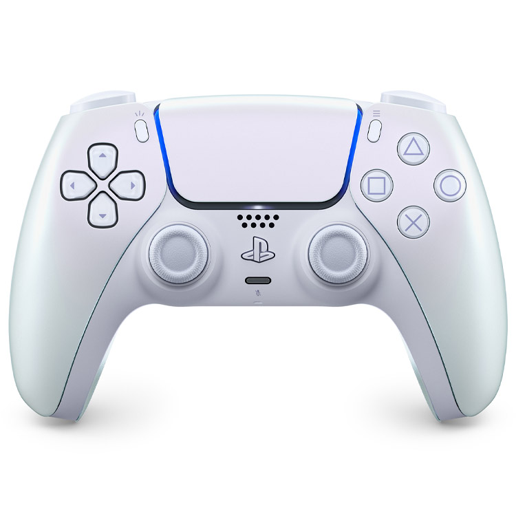 دسته ps5 سفید صدفی کروم