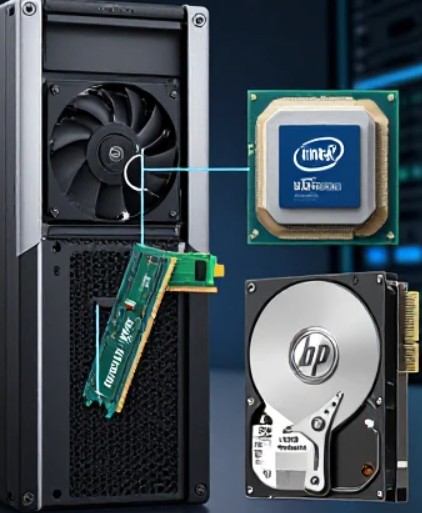 سرور اچ پی جی۹ – HP g9 dl360 با مشخصات دو عدد پردازنده ۲۶۹۹v3 دارای ۳۶ هسته فیزیکی و ۷۲ رشته ۱۲۸ گیگابایت رم شامل ۴ عدد رم سرور اچ پی ۳۲ گیگابایت ۴ عدد هارد ۱.۲ ترابایت به همراه کدی و کیج به همراه رید کنترلر و فول فن